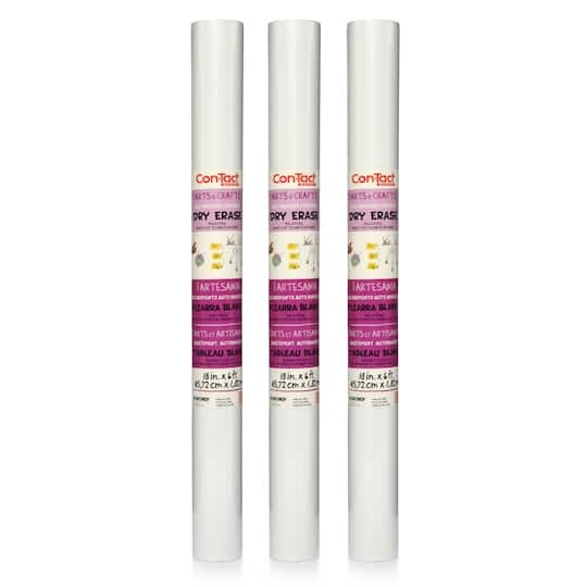 Con-Tact® Dry Erase Adhesive Roll, 3ct.